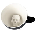Creature Cups Skull Ceramic Mug - Hidden 3D Skull Inside, Spooky Horror Coffee Cup - Variation: Skull