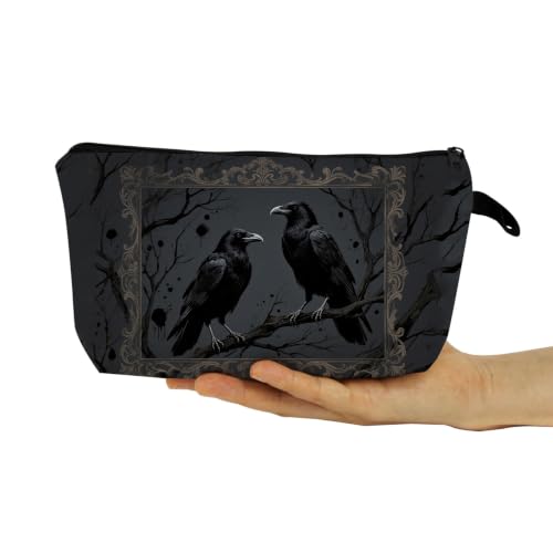 Gothic Style Cosmetic Bag - Small Makeup & Toiletry Organizer - Variation of HZZ18335