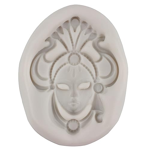 Masquerade Mask Silicone Mold Set of 5 - Cake, Candy, and Craft Decorations - Style C