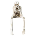 Speak No Evil Skeleton Figurine - Halloween Indoor Decor, Gothic Statue, Giftable Skeleton Collection - Variation: Speak No Evil
