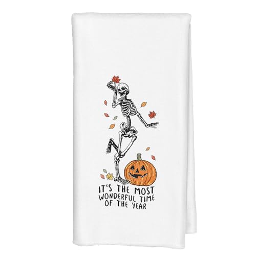 Halloween Pumpkin Kitchen Hand Towel Set 16x24 Inch Tea Dishcloths Decor
