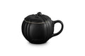 Le Creuset Stoneware Pumpkin Mug with Lid - 14 oz Licorice