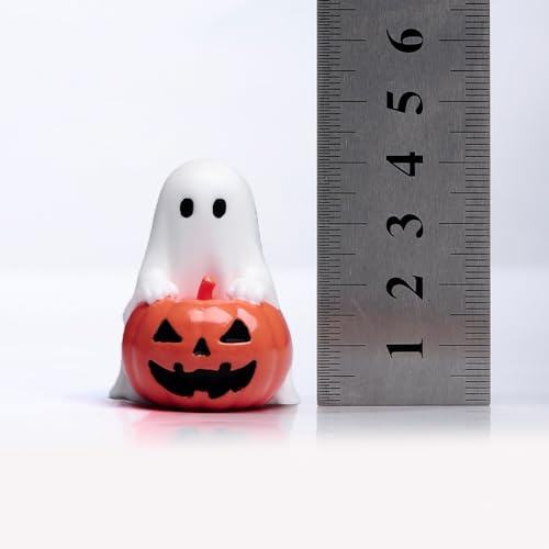 Halloween Ghost Mini Figurines Set - Cute Spooky Tabletop Decor & Party Favors