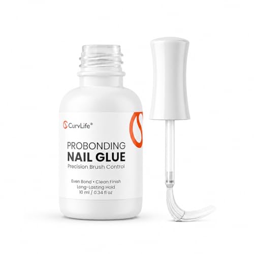 Press-On Nail Glue with Precision Brush - Strong Bond, Easy Removal, 10ml