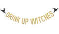 Halloween Witches Banner with Gold Glitter - Pre-Strung Party Decor