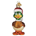 Silly Santa Duck Glass Christmas Ornament Handcrafted Holiday Decor