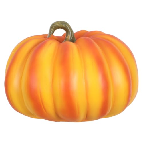 Artificial Pumpkin Decoration - Realistic Resin Fall Halloween Thanksgiving Ornament 19x14cm