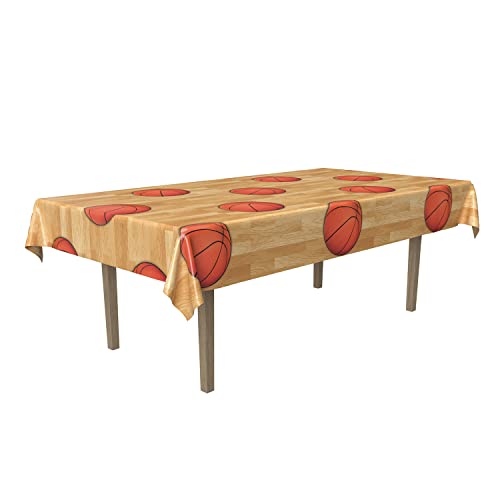 Basketball Table Covers Set of 2, 54 x 108 Inches - Sports Party Decor