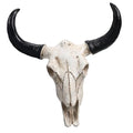 Cow Skull Wall Decor - Resin Horns and Skull Mount for Home Interior