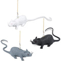 Fake Rat Ornaments Set - Realistic Plastic Mice for Halloween & Party Decor
