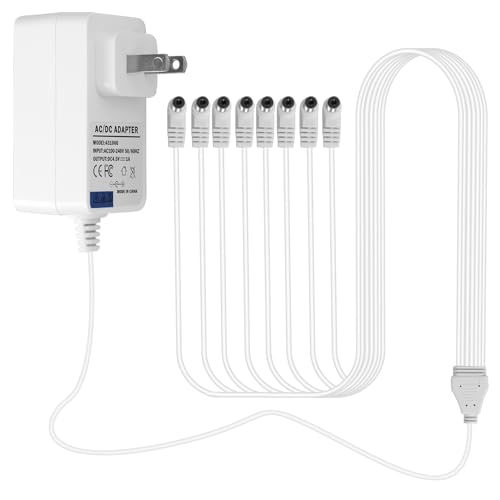8-Way 4.5V Power Adapter for Lemax Christmas & Halloween Village Lighting