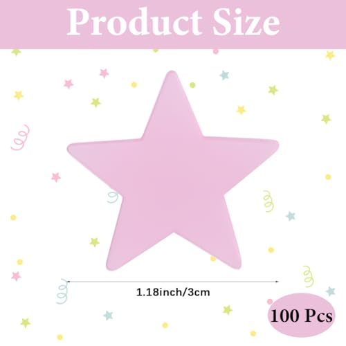 Pink Glow in The Dark Star Stickers - 200 Pieces Ceiling Wall Decals for Bedroom & Home Decor - DIY Starry Sky Murals