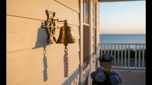 Nautical Wall Hanging Ship Bell - Brass Indoor/Outdoor Decor, 3-Inch Diameter Variation of D-3 inch / Brass