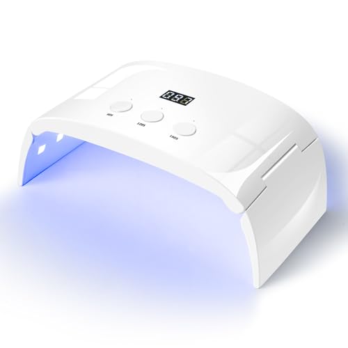 Foldable UV LED Nail Lamp for Gel Nails Curing - Spacious, Portable, 25 LED Beads