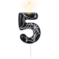 Halloween Spider Number Candle - 5 - Cake Topper for Spooky Birthday & Party Decor