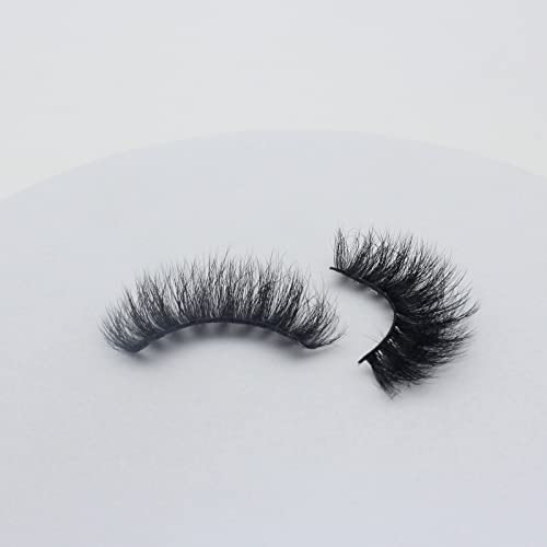 False Eyelashes 8D Fluffy Wispy Faux Mink Cat Eye Lashes 7 Pairs - B08(13-18mm)