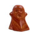 Red Jasper Crystal Ghost Figurine - Halloween Decor, Reiki Healing Stone, 1.2x1 Inch