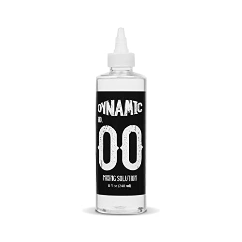 Dynamic Color Co - Make Your Own Greywash Tattoo Ink Set, Includes 8 oz Bottle Set of Black Ink and Mixing Solution