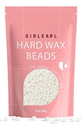 GIRLEARLE 1lb Unscented Hard Wax Beads for Hair Removal - White, Pack of 1