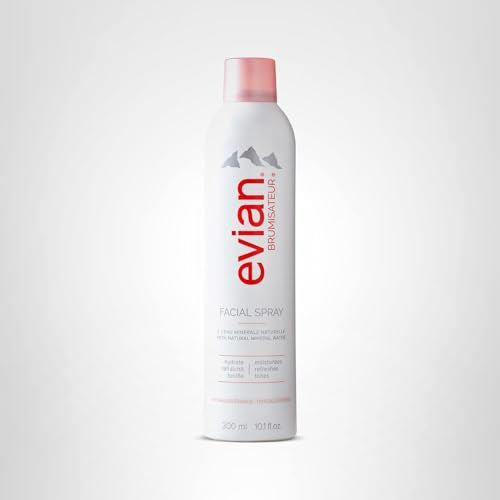 Evian Facial Spray 10.1 oz - Hydrating Mineral Water Mist for Face & Skin - Refreshes Makeup, Sets, & Tones - Daily Skincare Essential for Hydration and Moisturizing