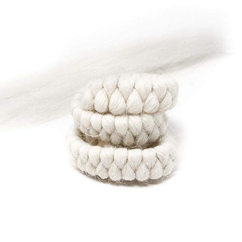 Special Effects Crepe Hair - White, 12 Inch Real Wool for Makeup & Character Looks