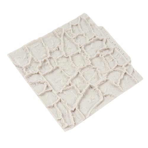 Brick Wall Texture Fondant Mold Set of 3 - Tree Bark & Rock Patterns, Food-Grade Silicone, Cake Decorating Tools - Style B