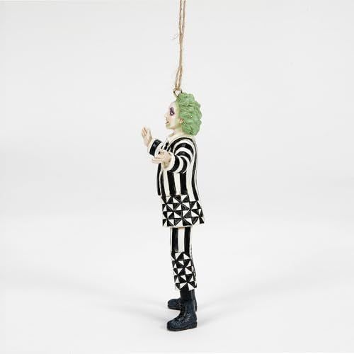 Beetlejuice Jim Shore Hanging Ornament - Hand-Painted Resin Figurine, Halloween Home Decor