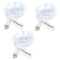 USB Rechargeable Fairy Lights 7ft 20 LED String Lights for Indoor & Outdoor Decor - White, 3 Pack