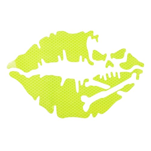 Halloween Car Lip Decals Green Skull Lips Stickers for Vehicle Window Wall 1 Pcs
