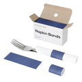 Self-Adhesive Napkin Bands Navy Blue Pack of 500 - Disposable Table Decor