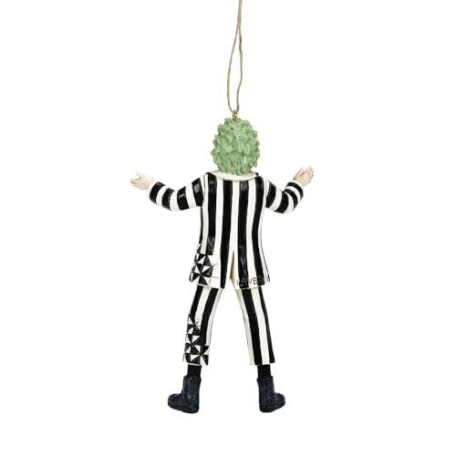 Beetlejuice Jim Shore Hanging Ornament - Hand-Painted Resin Figurine, Halloween Home Decor
