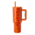 Simple Modern Halloween Tumbler with Handle - 40oz Jack-O-Lanterns Variation