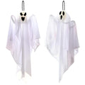 Happy Flying Ghosts Set - 4 pcs 27.5-inch Halloween Hanging Ghost Decorations for Outdoor & Indoor
