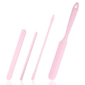 4 Pack Silicone Wax Spatulas Set - Non-Stick Reusable Applicators for Body & Hair Removal (Pink) - Variations of This Listing