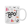 Pink Halloween Ghost Mug - 11oz Ceramic Coffee Tea Cup for Women & Girls - Variation White-7