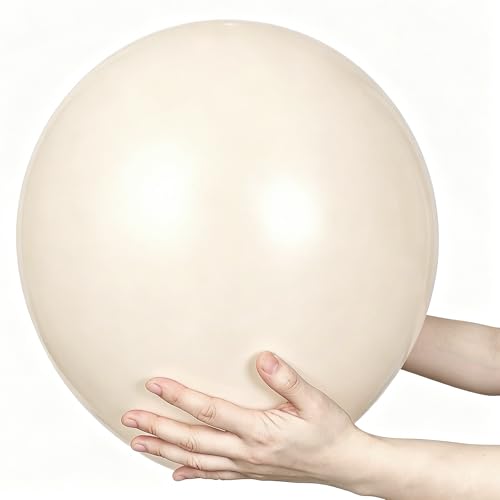 Sand White 18 Inch Latex Balloons - 10 Pack for Birthday Wedding Party