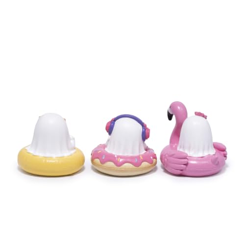 Halloween Ghost Figurines Set - Cute Pool Theme Decor for Fall & Halloween