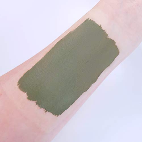 Pro Face & Body Paint Cake Pots Army Green - Water Based Makeup, 1.26oz by Moon Creations