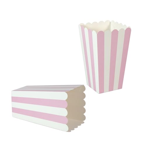 Pink Popcorn and Candy Boxes 24 Pack - Carnival Party Supplies