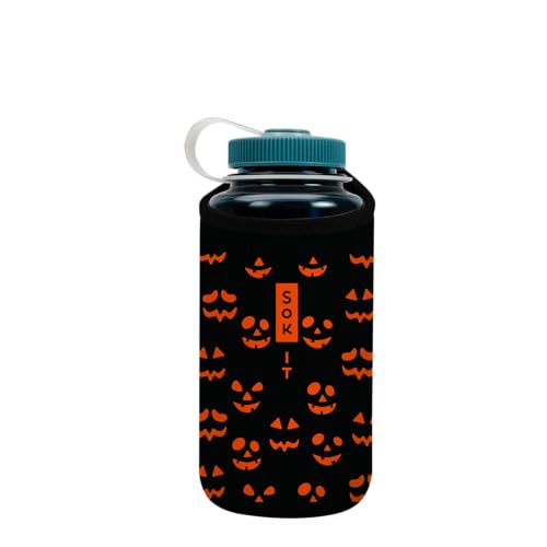 Sok It Water Bottle Sleeve - Fright Night Lights, Fits 32oz Nalgene, Insulated Neoprene Cover