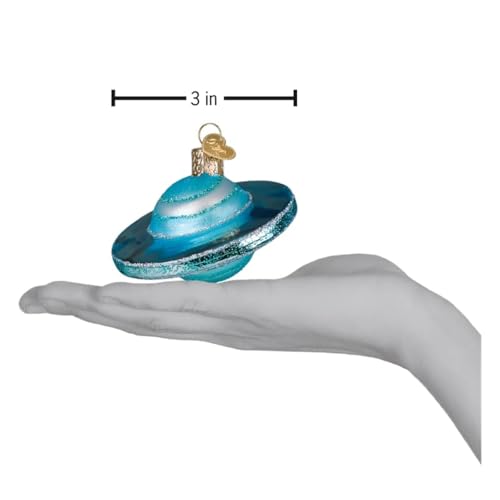 Uranus Glass Christmas Ornament - Handcrafted Space Decor for Tree
