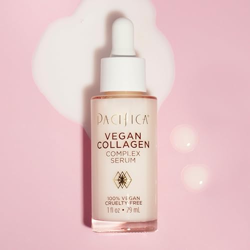 Pacifica Vegan Collagen Complex Face Serum Anti Aging Hydrating Serum w/Hyaluronic Acid for Plumping & Firming Collagen Boosting Facial Serum for Fine Lines & Wrinkles Clean Dermatologist Tested