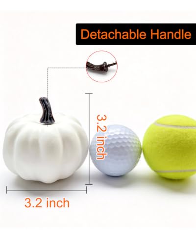 3 Inch White Foam Pumpkins Set of 8 - Fall Harvest Decor & Craft Supplies