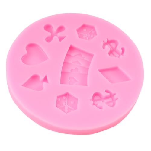Poker Silicone Mold Casino Themed Playing Cards & Dice Fondant Mold - Style B