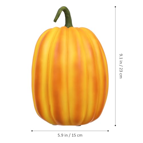 Artificial Pumpkin Decoration - Realistic Resin Fall Halloween Thanksgiving Ornament 23x15cm
