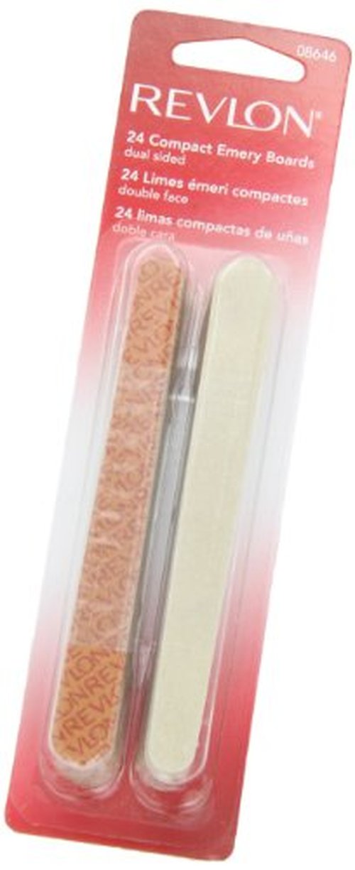 Revlon Compact Emery Boards Nail File,Dual Sided for Shaping and Smoothing Finger and Toenails,24 Count (Pack of 2)
