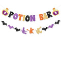 Halloween Potion Bar Banner Decor with Potion Signs - Witch Party & Haunted House Decorations