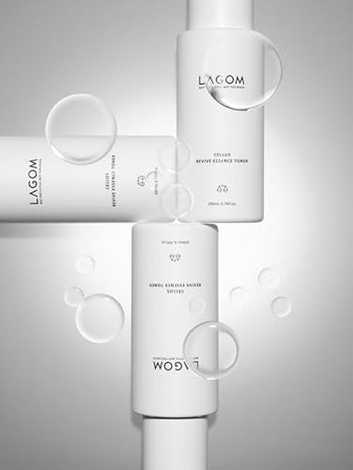 LAGOM Cellus Revive Essence Toner - Natural Replenishment with 3-Layer Hyaluronic Acid | 6.76 Fl Oz