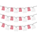Halloween Ghost Banner Decor Set - Pink & White Hanging Ghost Garlands for Indoor Party & Home