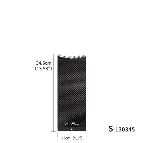Carbon Fiber Hair Coloring Board with Comb Teeth - Slim Glossy Black Salon Highlighting Tool - S_130345